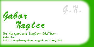 gabor nagler business card